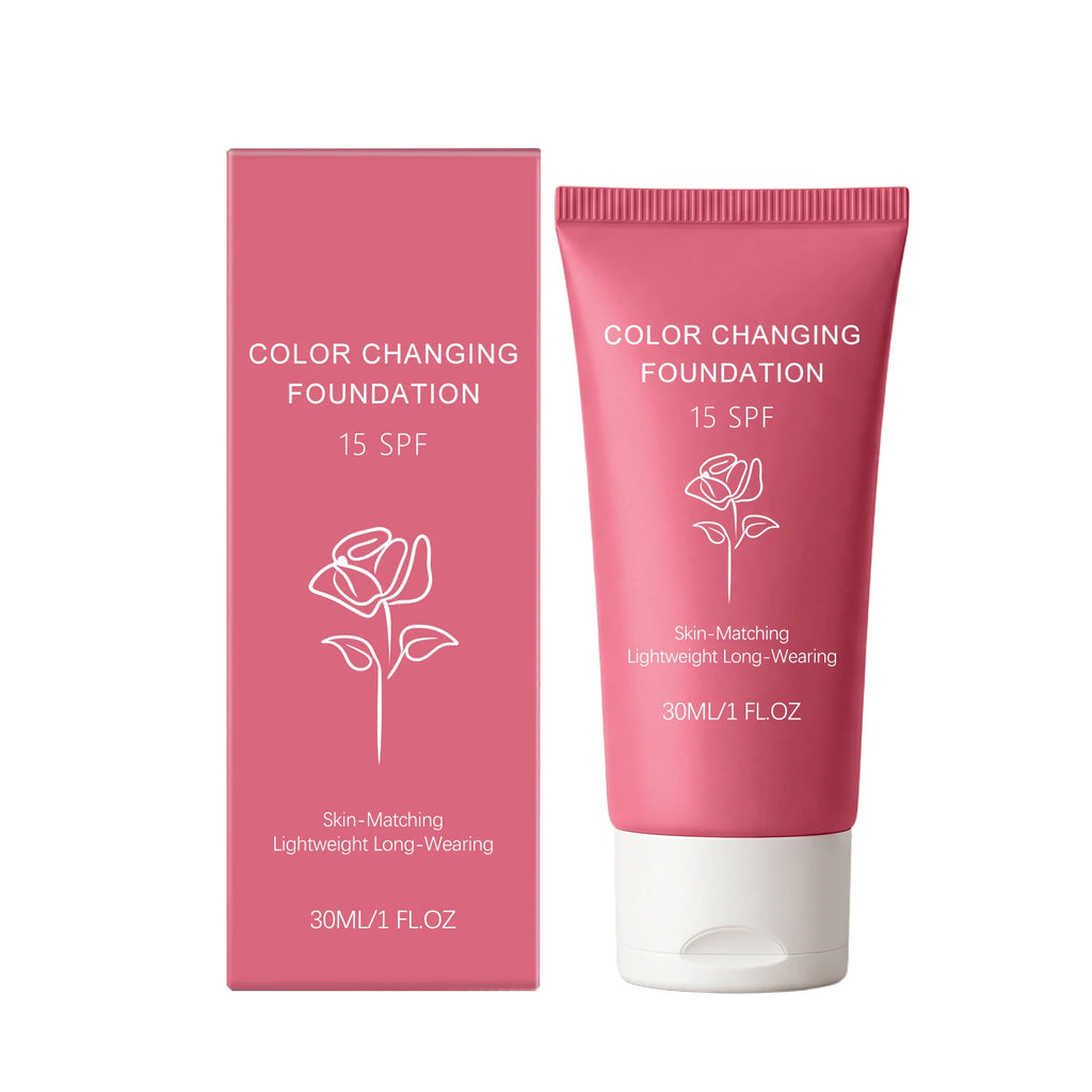 Color Changing Foundation SPF 50 Waterproof High Coverage Blemish Cover Concealer Invisible Pores Lightweight Primer Makeup Base