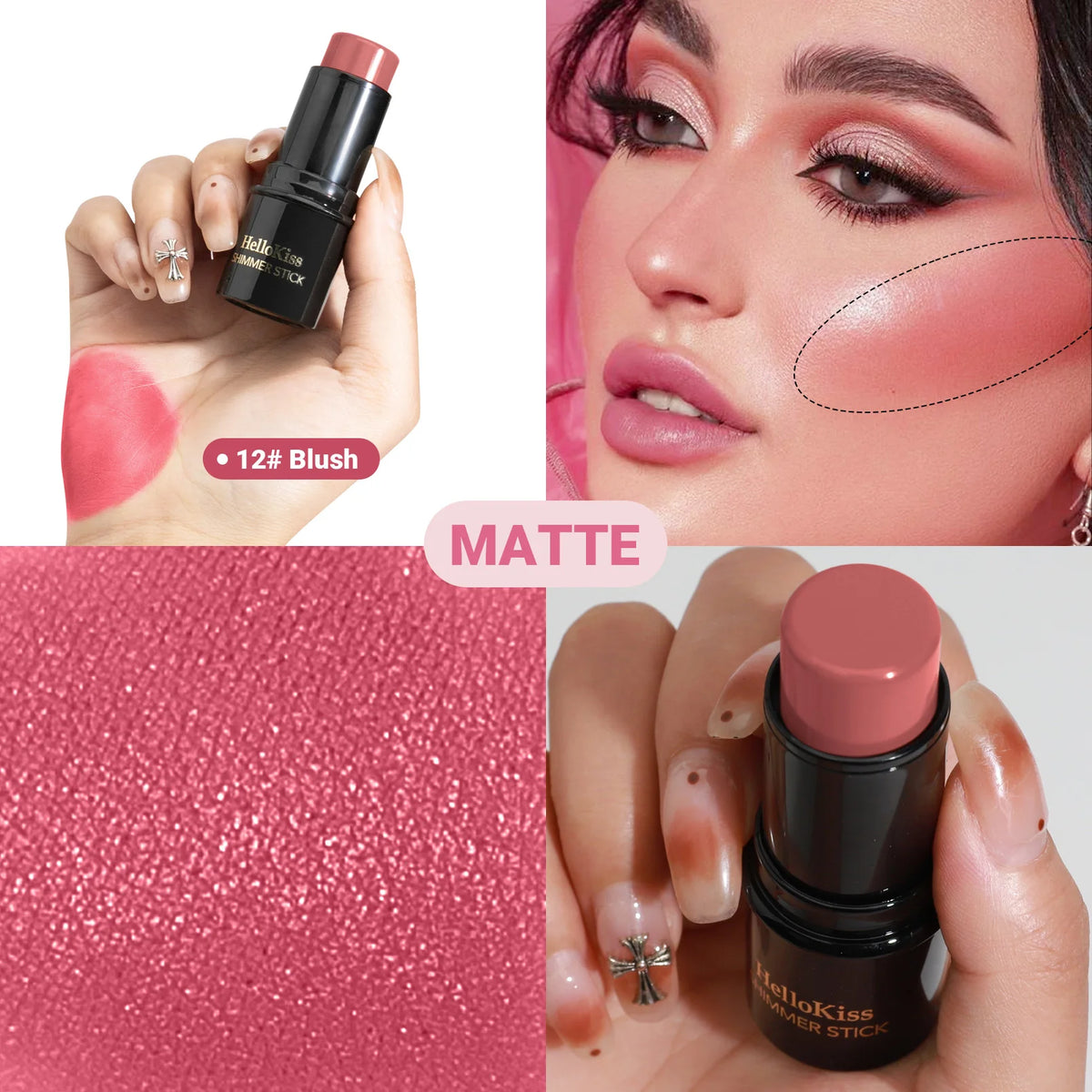 15 Color Waterproof Shimmer Face Bronzer Highlighters Glitter Corrector Contour Illuminator Stick Creamy Blush Makeup Cosmetics - AliExpress 66