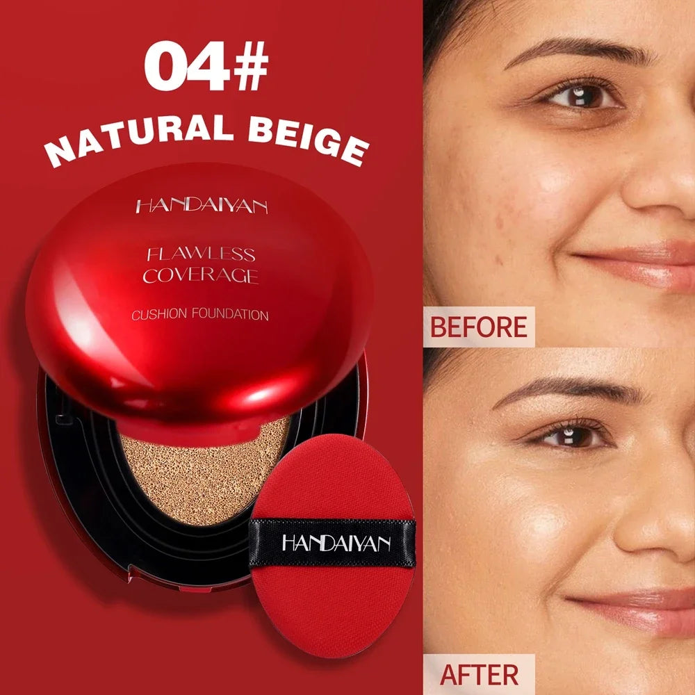 Air Cushion Foundation Light Natural Concealer Red Shell Foundation Natural Brighten Skin Color Long Lasting Makeup Foundation - AliExpress 66