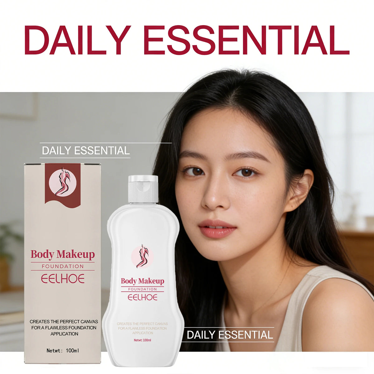 Eelhoe Body Makeup Foundation soothing Skin Covering Blemishe Refreshing Daily Makeup Liquid Foundation Moisturizing Concealer - AliExpress 66