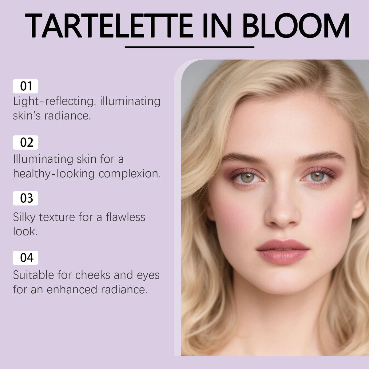 Highlighter, Eyeshadow & Blush Palette - Versatile, Portable Formula for Natural Eye and Cheek Makeup with Radiant Finish