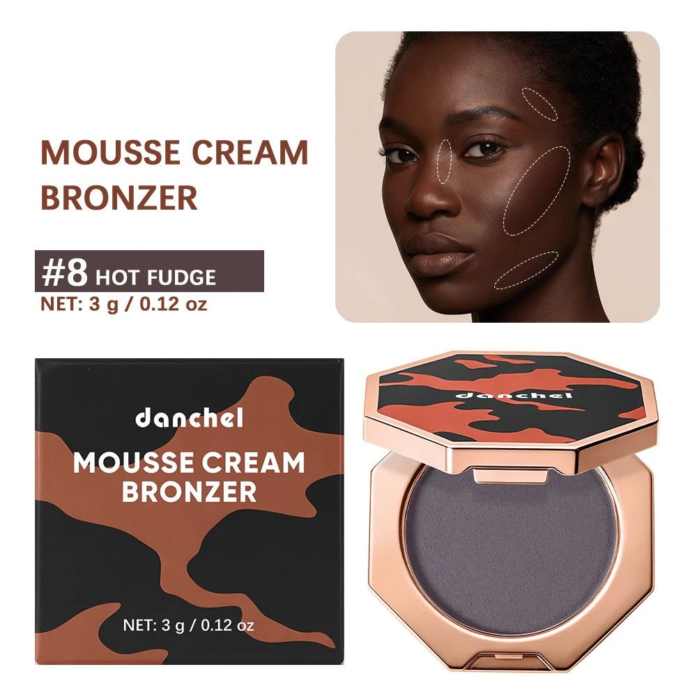 Mousse Cream Bronzer Matte Natural Contour Cream Bronzer Long Lasting Blendable Face Shading Cream Waterproof Makeup Cosmetics