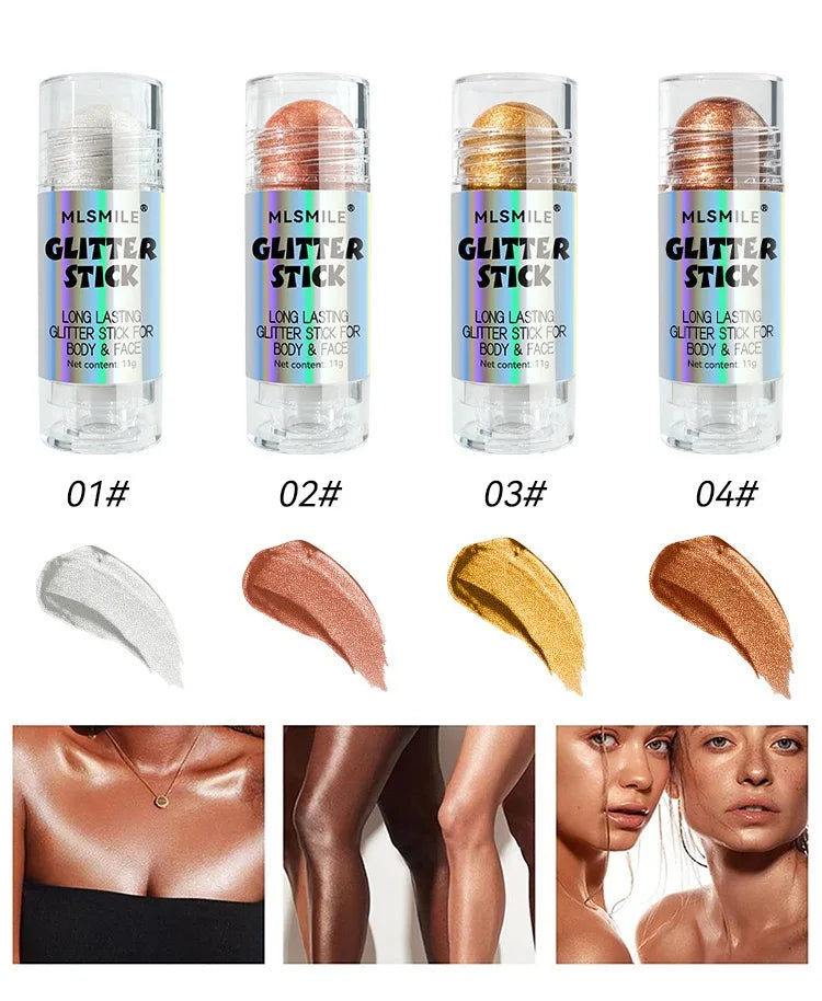 4 Colors Brighten Highlighter Bar Cosmetics Face Contour Bronzer Shimmer Highlighter Stick Body Highlighter Beauty Makeup - AliExpress 66