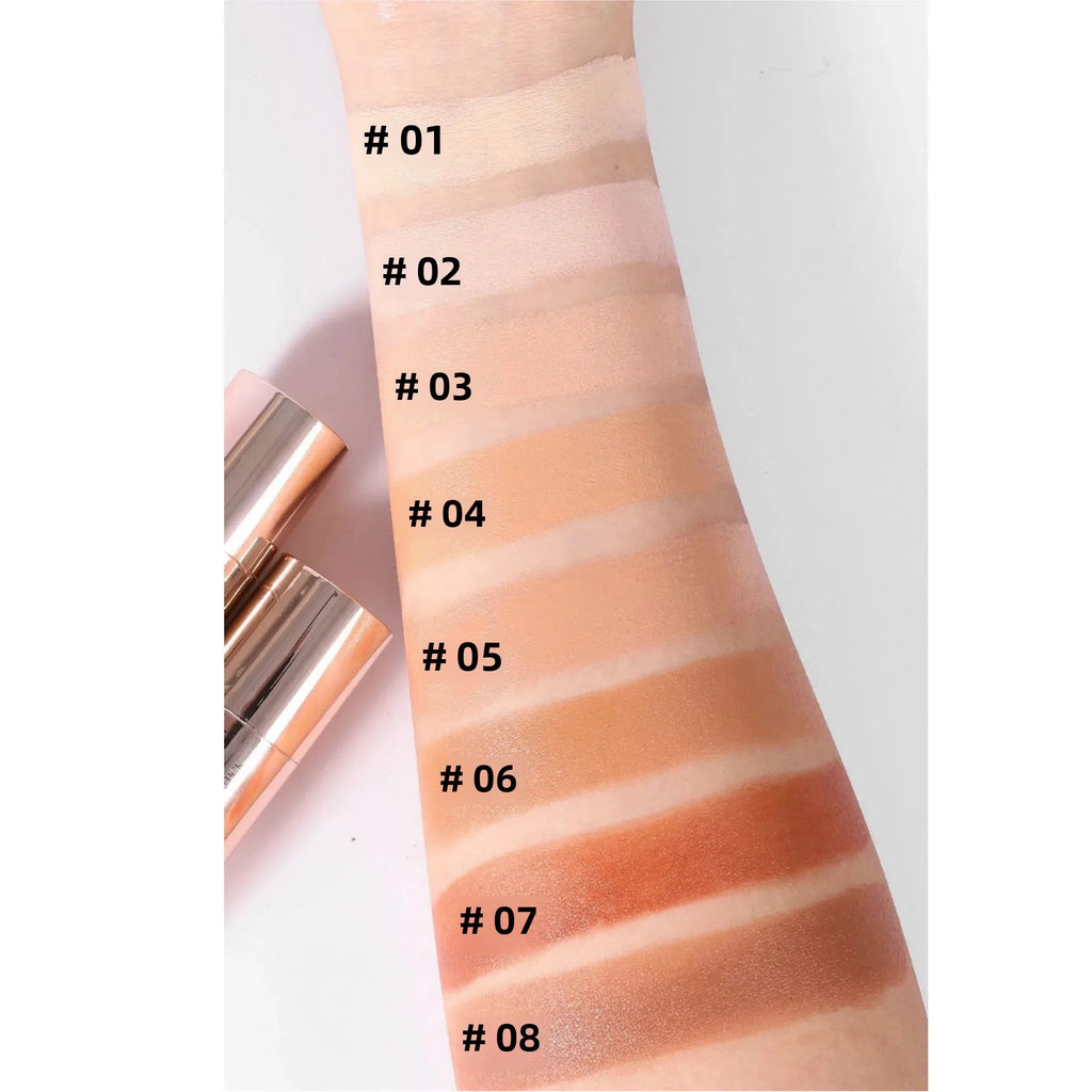 Double Head Highlighter Stick Contour Stick Waterproof Natural Silky Smooth Face Contouring for Nose Shadow With Makeup Brushes - AliExpress 66