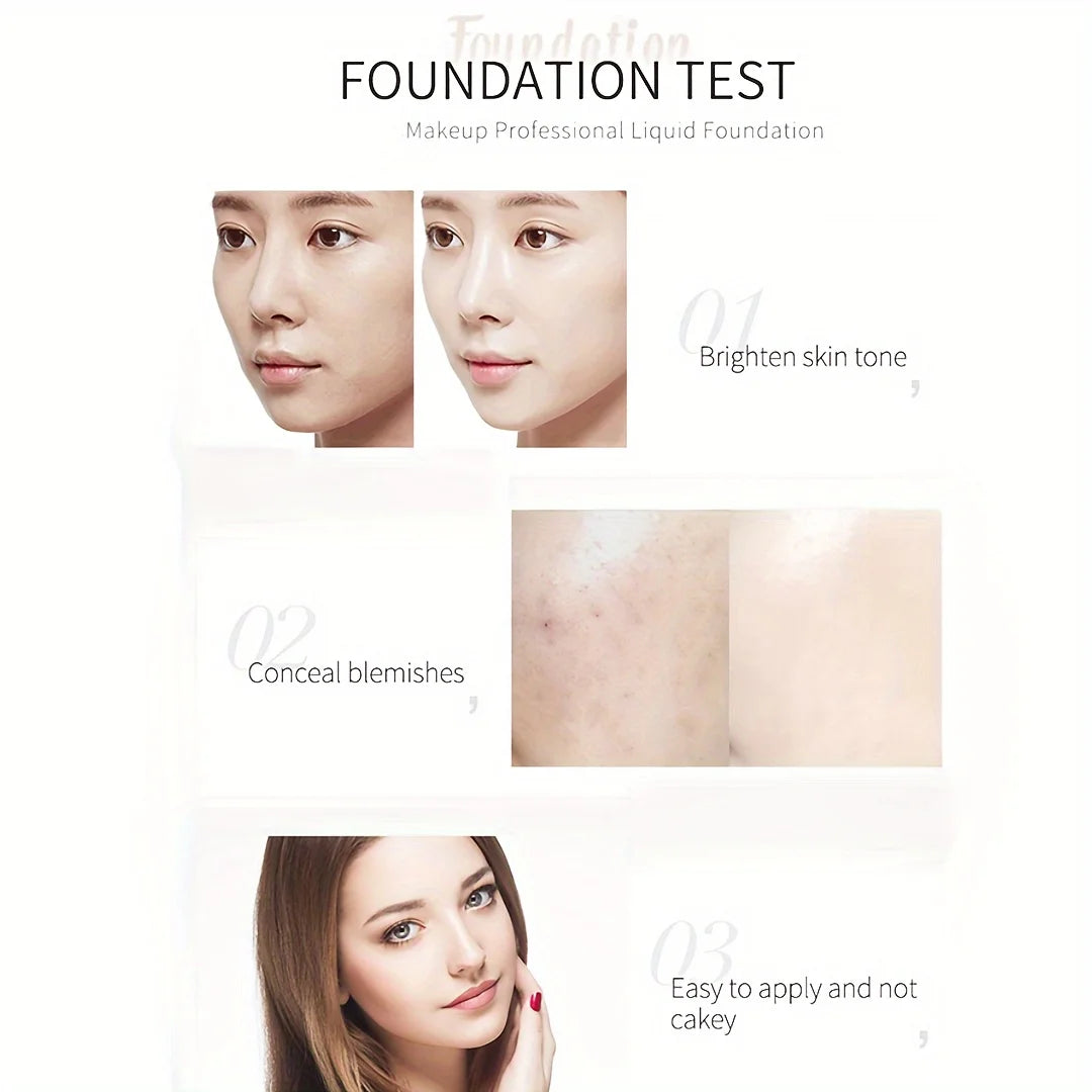 30ml Natural 3-Tone Moisturizing Concealer Full Coverage Pores Dark Circles Ivory Foundation with Easy-Use Pump Head Cosmetics - AliExpress 66