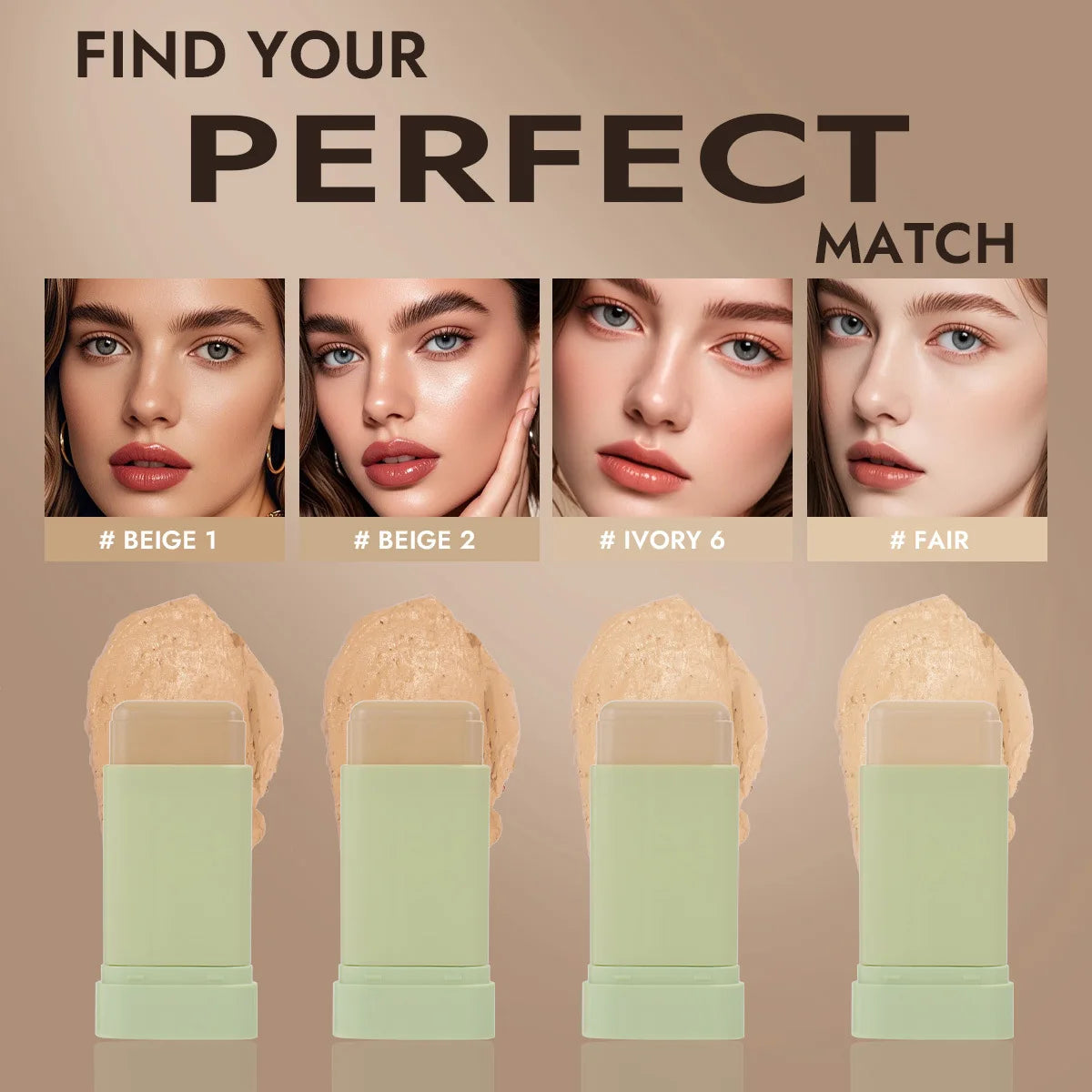 MISS ROSE Concealer Stick - Moisturizing Hydrating Brightening Lightweight Full Coverage Skin Tone Match Foundation Makeup