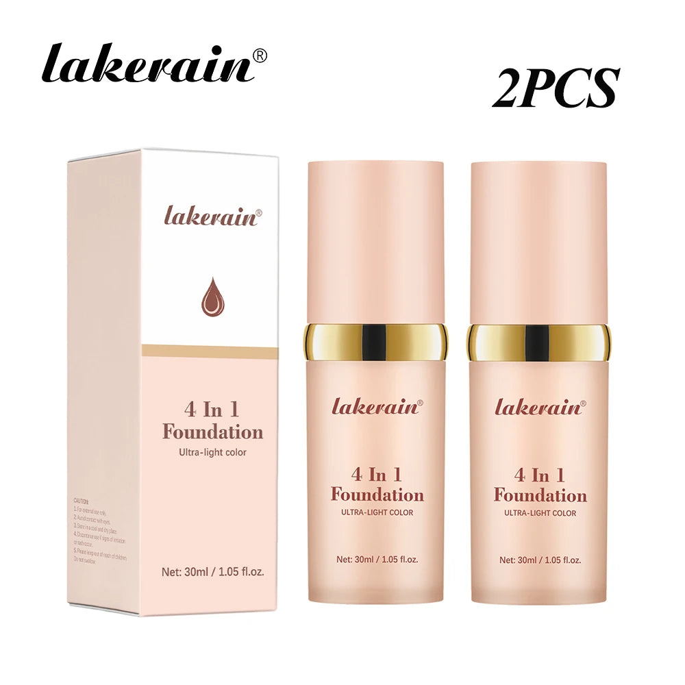 4in1 Foundation Liquid Hydrating Full Coverage Concealer SPF30 Long-wearing Waterproof Even Skin Tone Foundation Face Cosmetics - AliExpress 66