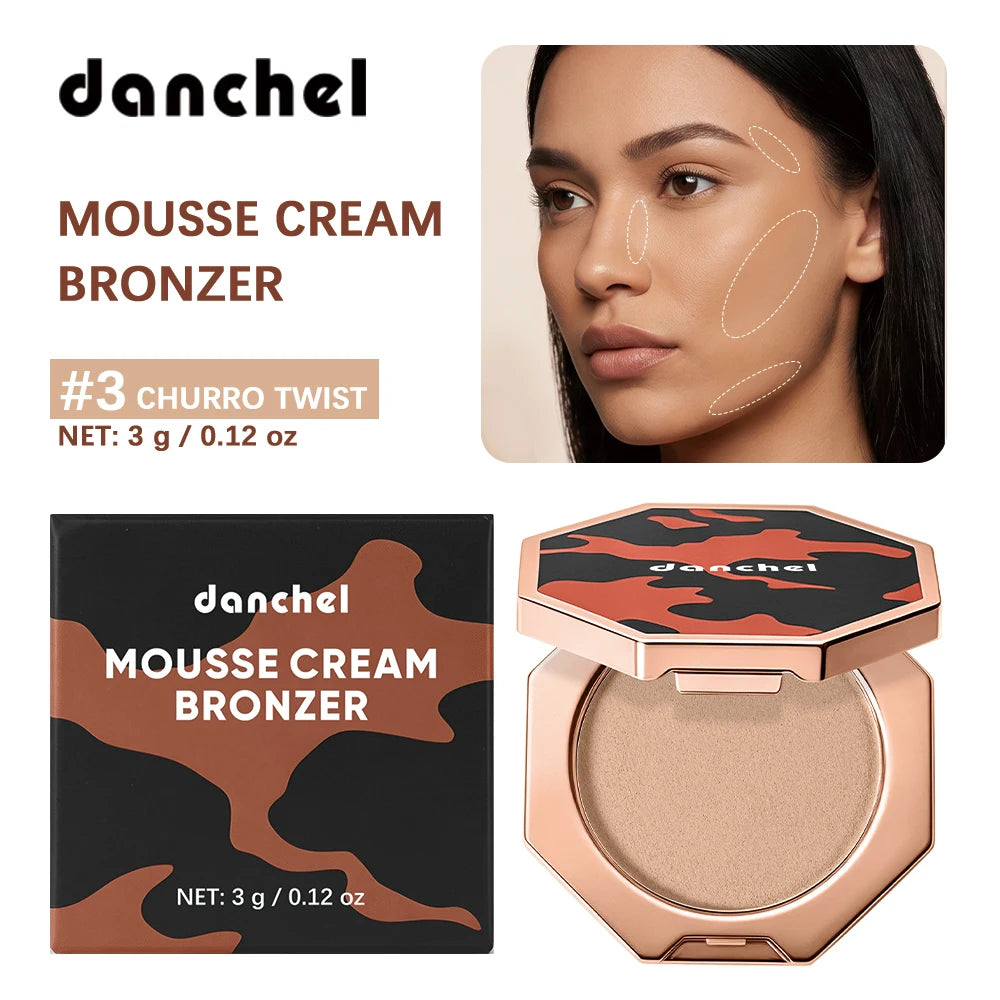 Mousse Bronzer Contour Cream Natural Soft Focus Skin Smoothing 3D Contour Waterproof Sweat-proof Resists Transfer Contour Cream
