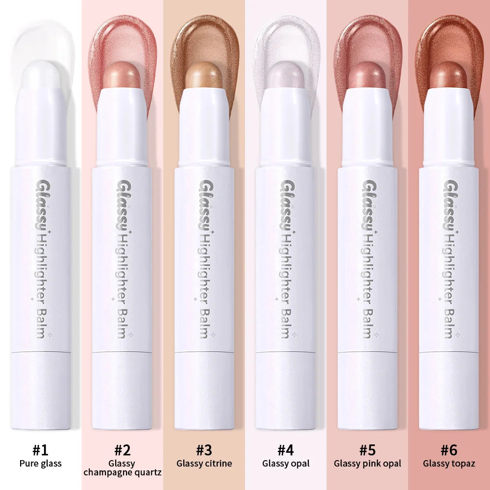 Glassy Highlighter Balm Brighten Complexion Deep Hydration Long Lasting Wear Highlighting Cream Eye Cheek Lip Body Glossy Pen - AliExpress 66