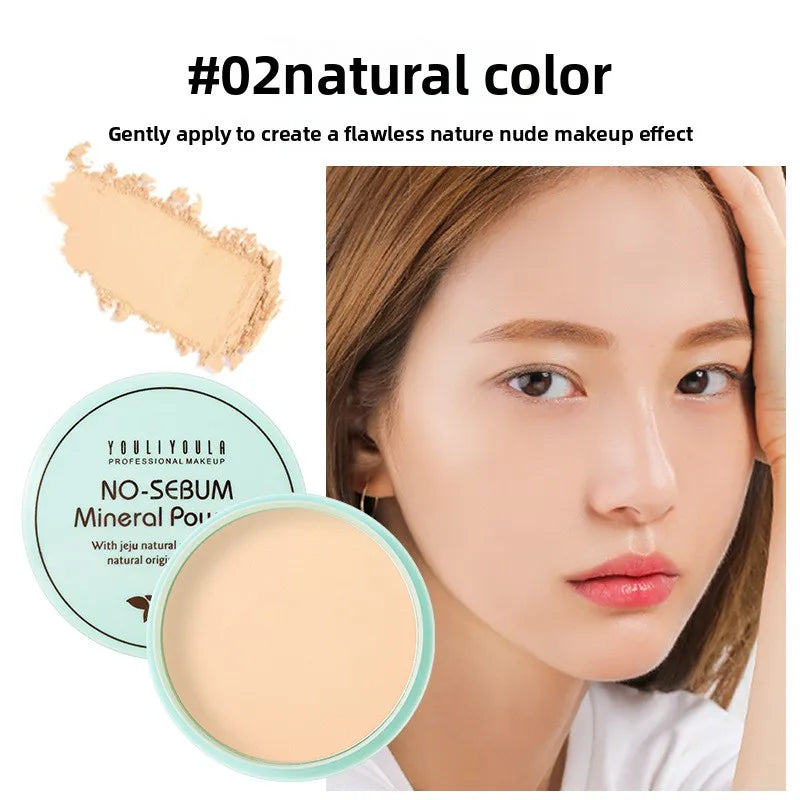 Long Lasting Sweatproof Setting Powder Compact, Oil Control Waterproof Makeup Powder Anti Smudge Face Cosmetic Makeup