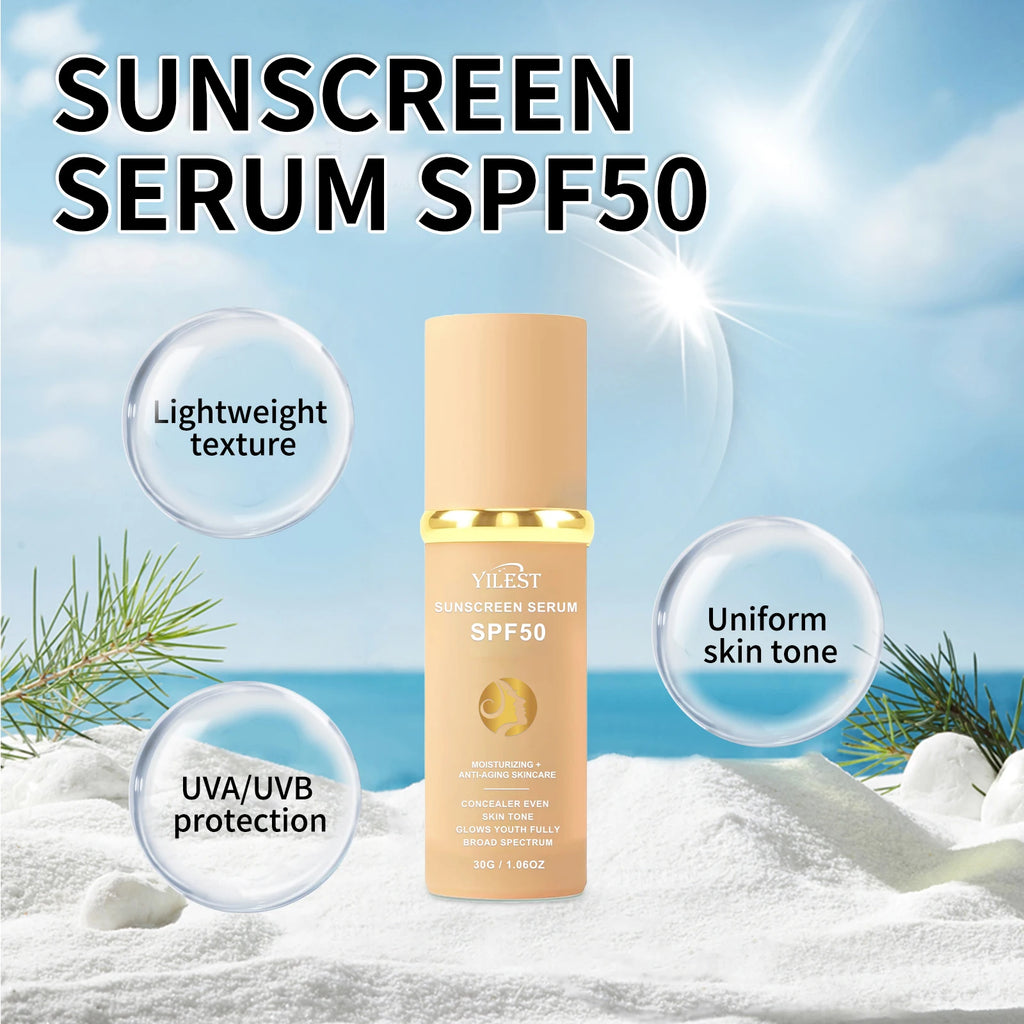 30g YILEST SPF50 Sunscreen Serum, 2?in?1 Makeup & Moisturizer, Light Tinted Foundation for Daily Outdoor Use - AliExpress 66