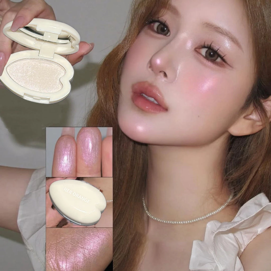 Monochrome Highlighter Eyeshadow Palette Long-lasting Natural Glossy Effect Brighten Face Waterproof Shimmer Diamond High Gloss - AliExpress 66