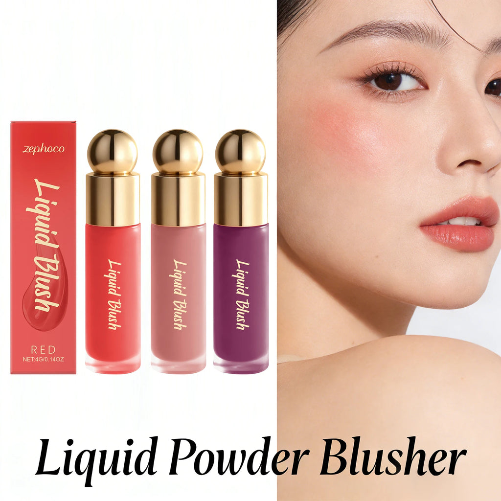3 Colors Liquid Powder Blusher Waterproof Powder Blusher Atmosphere Makeup Easy to Apply Long Lasting Face Makeup Contracts - AliExpress 66