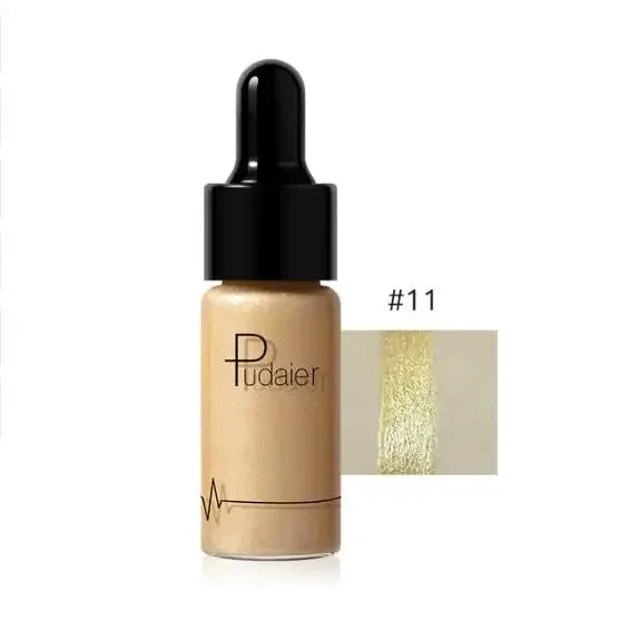 12 Color Liquid R Nude Contouring Face Brightener Glow Shimmer 3D Bronzer Highlighter Glitter Makeup Cream