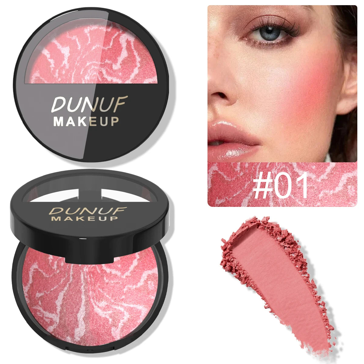 3 Color Blush Palette Waterproof Lightweight Breathable Long Lasting Smooth Baked Powder Blusher Correcting Foundation 60g - AliExpress 66