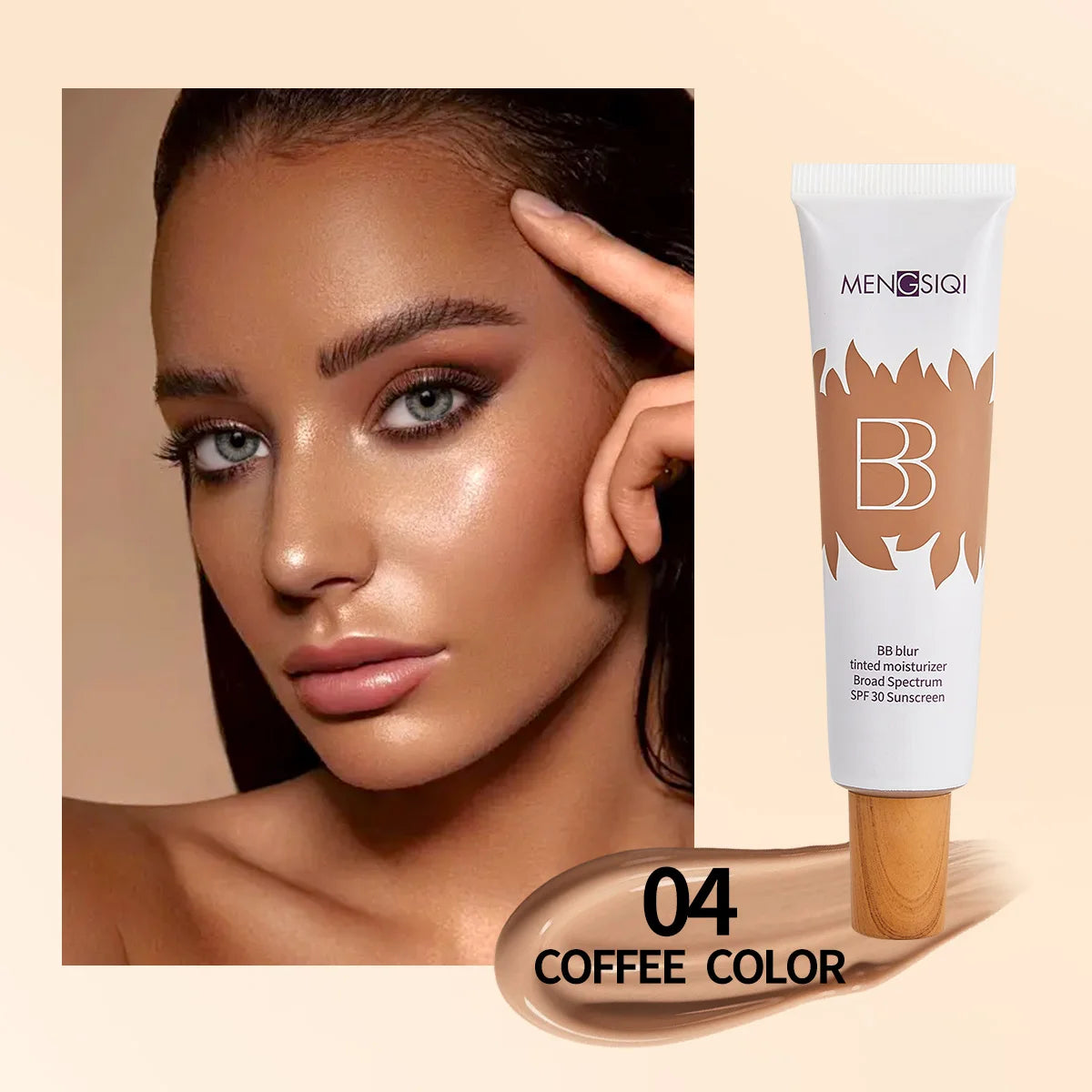 SPF30 BB Cream Base Makeup, Covering Defects, Spots on the Face, Black Eye Circles, Oil Control, Natural Summer Makeup