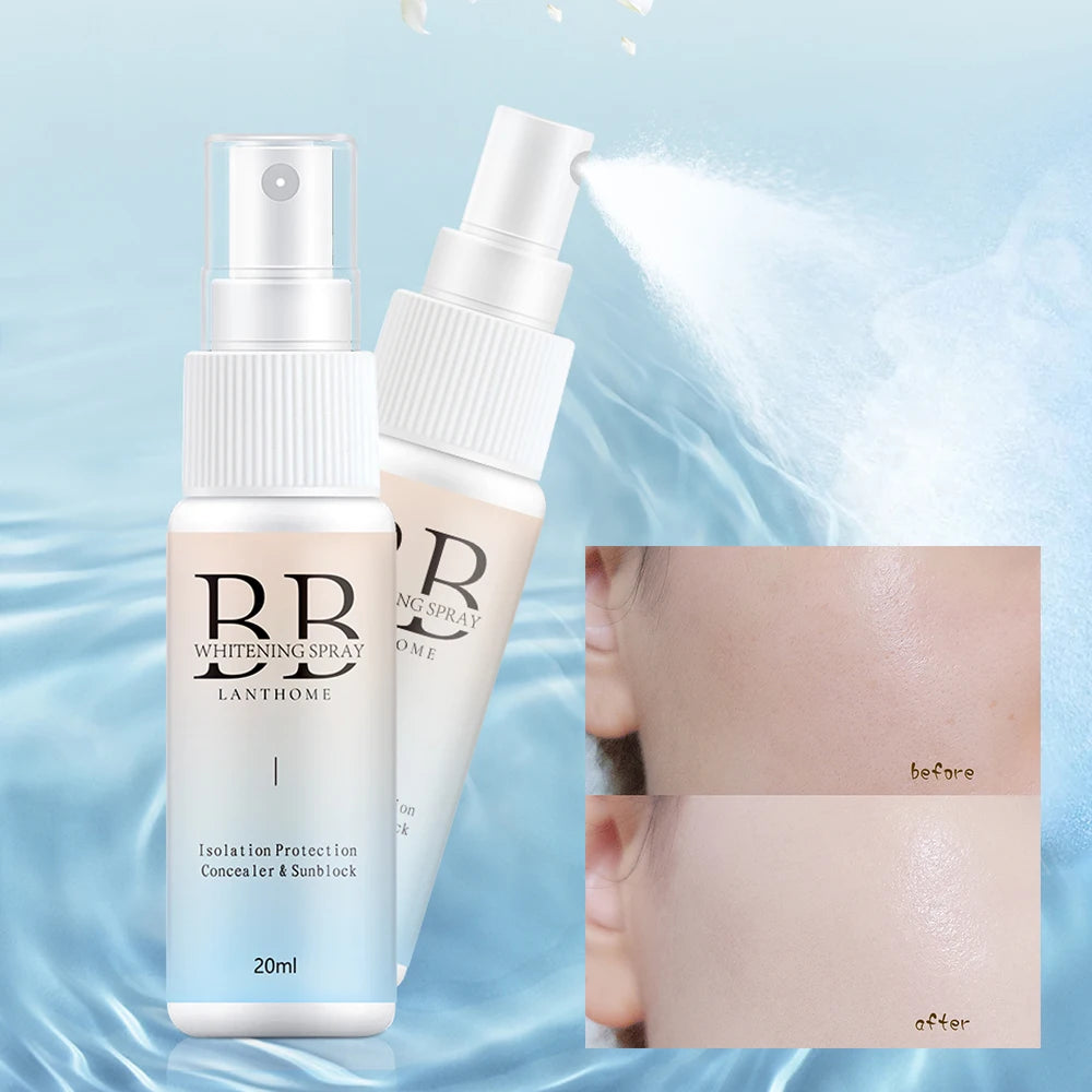 20ml/100ml BB Brightening Spray for Women Skin Immediate Brightening Moisturizing BB Cream Face Foundation Korean Skincare