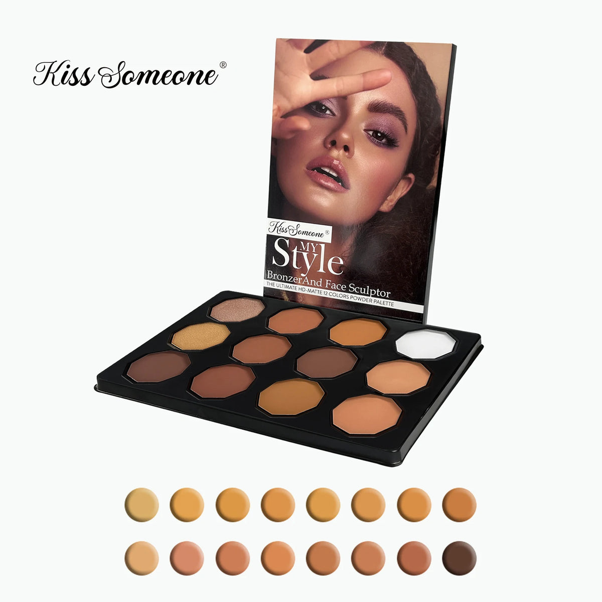12-color contour palette, blush highlighter contour powder with rich colors suitable for Halloween use - AliExpress 66