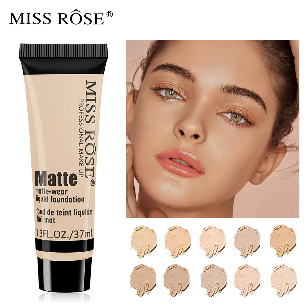 MISS ROSE Contour Liquid Foundation, High Coverage Long?lasting Concealing Cream Foundation Facial Base Makeup Cosmetics - AliExpress 66