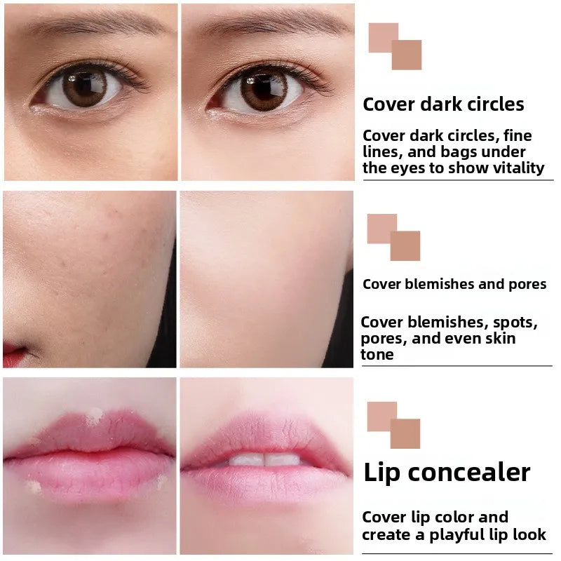 24H Waterproof Concealer Cream, Cover Freckles Dark Circles Acne Spots, Long Lasting Full Coverage Face Concealer Makeup - AliExpress 66