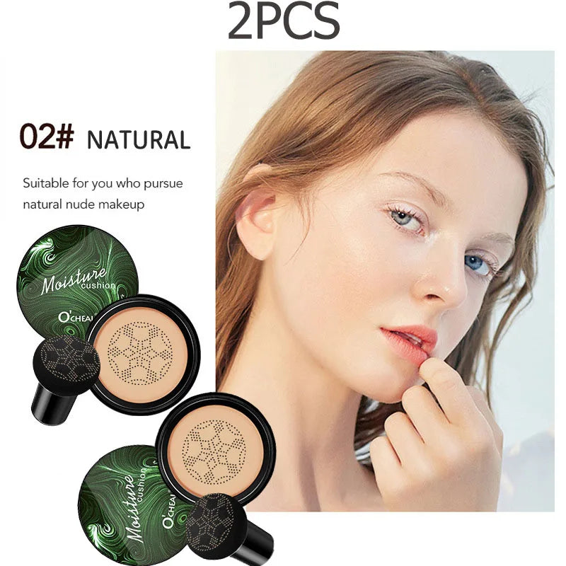 Ocheal BB Cream Air Cushion Compact Make Up Foundation Concealer Cream for Face Cosmetics Makeup Mushroom Head Puff - AliExpress 66
