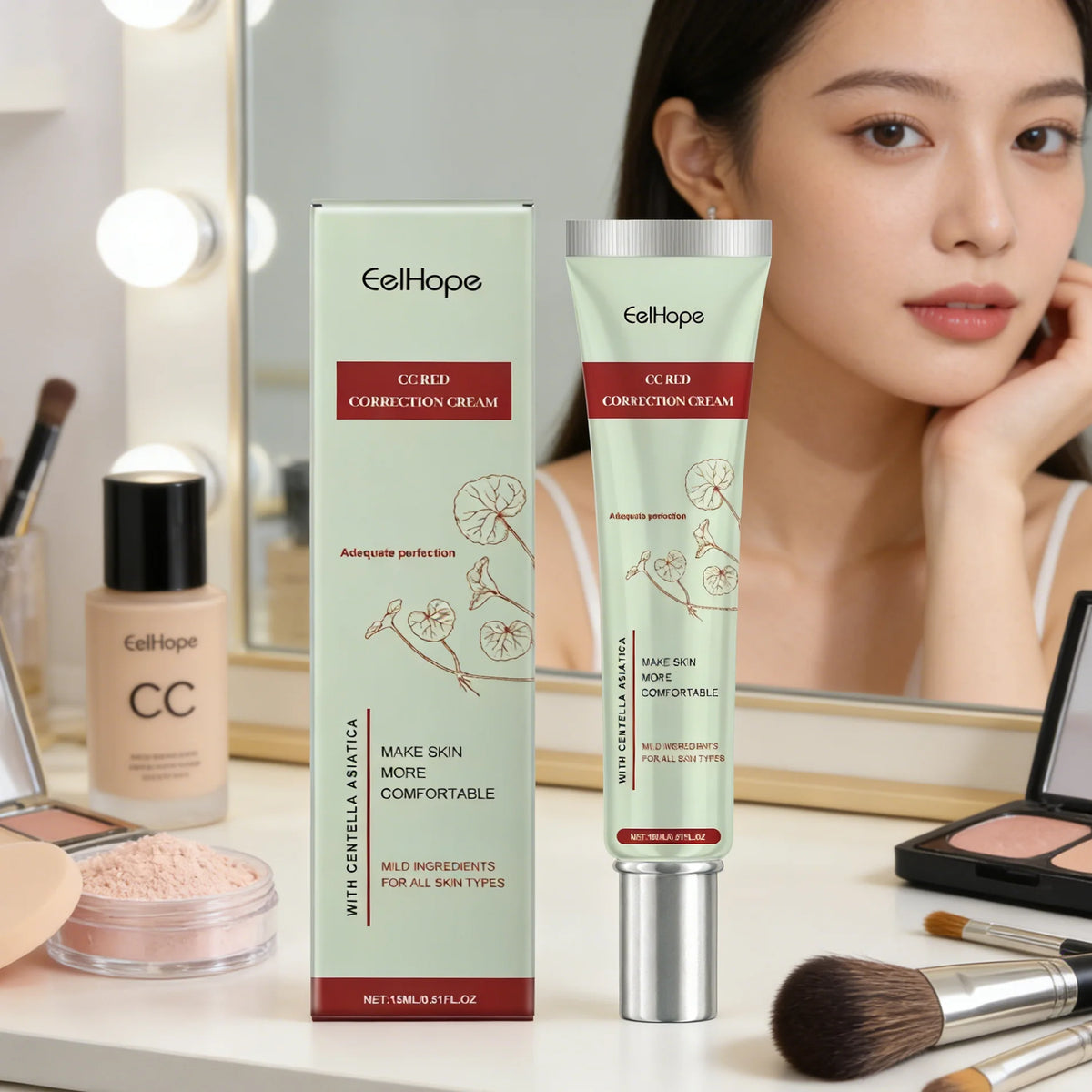 Centella Asiatica CC Cream Repair Redness Damage Smoothing Moisturizing Brighten Sunscreen Concealer Skincare Makeup Foundation - AliExpress 66