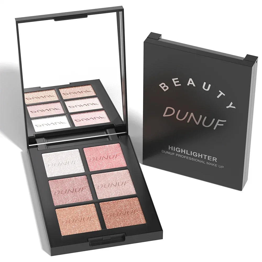 6 color Highlighter Palette Highly Pigmented Long Lasting Waterproof Natural Contour Powder Matte Pearl Body Face Highlighting - AliExpress 66