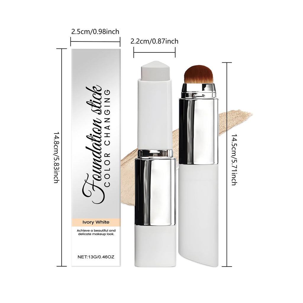 Ivory White Two In One Color Changing Foundation Make-Up Stick Light&Thin Skin CareMatte Natural Makeup Foundation Make-Up Stick - AliExpress 66