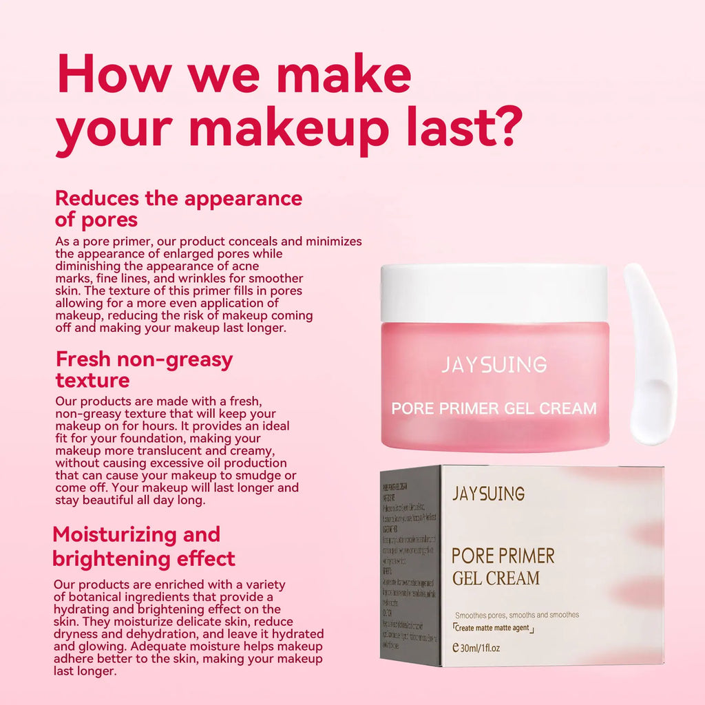 Facial Invisible Pore Primer Cream Long Lasting Base Makeup Natural Matte Oil Control Refreshing Moisturizing Face Isolation Gel - AliExpress 66