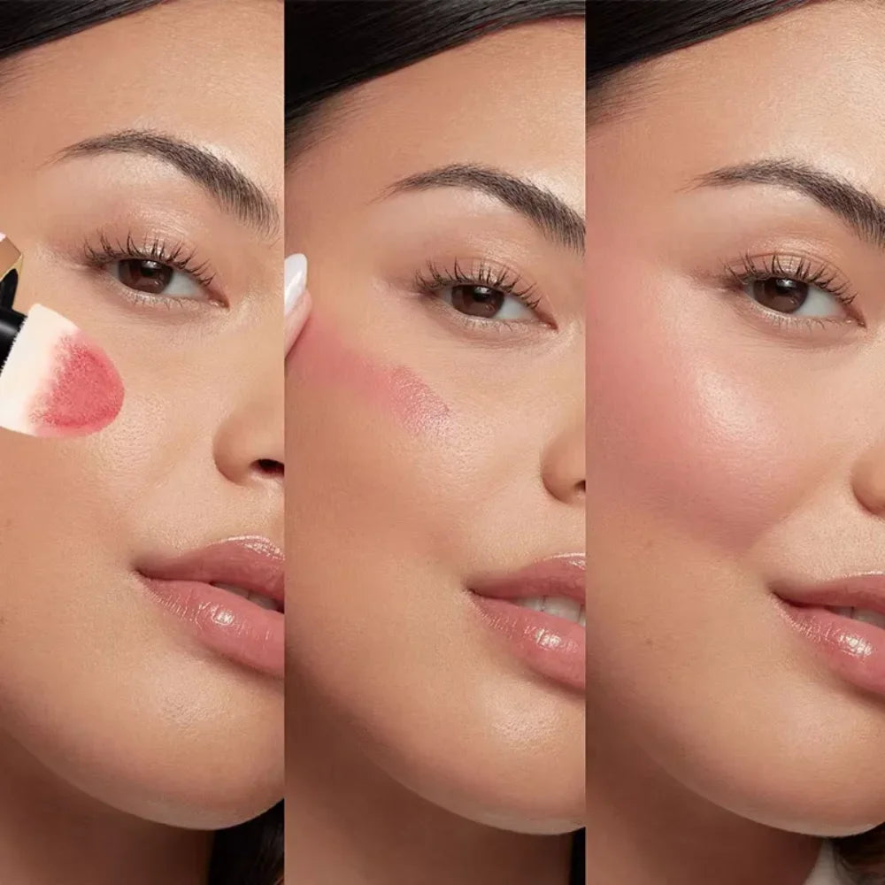 TVLV Water Light 6 Colours Velvet Liquid Blush Sponge Head Blusher Natural Lasting Brighten Facial Contour Blush Tint Makeup