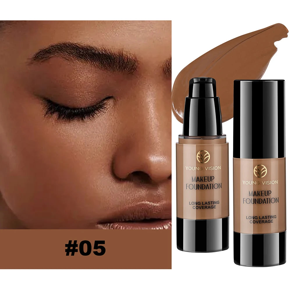 Long-Lasting Waterproof Liquid Foundation with Oil Control & Moisturizing, High Coverage Sweat-Resistant Concealer for Women, - AliExpress 66