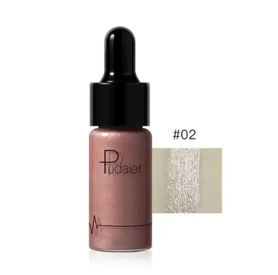 12 Color Liquid R Nude Contouring Face Brightener Glow Shimmer 3D Bronzer Highlighter Glitter Makeup Cream
