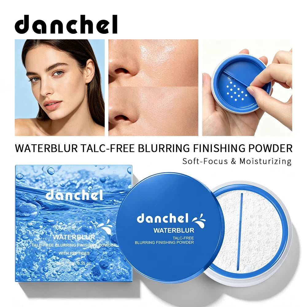 Water Blur Talc-Free Blurring Finishing Powder Long Moisturizing Smooth Refined Even Skin Soft Focus Hides Pores Setting Powder
