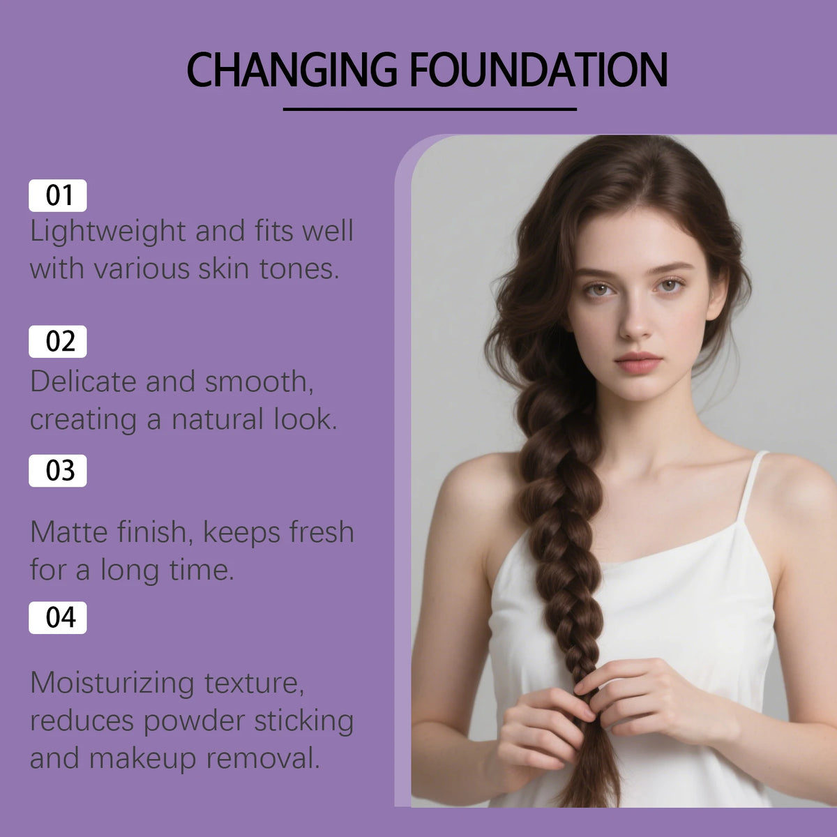 Color Changing Foundation Temperature Sensitive Matte Finish High Coverage Lightweight Hydrating Match Skin Tone Long Lasting - AliExpress 66