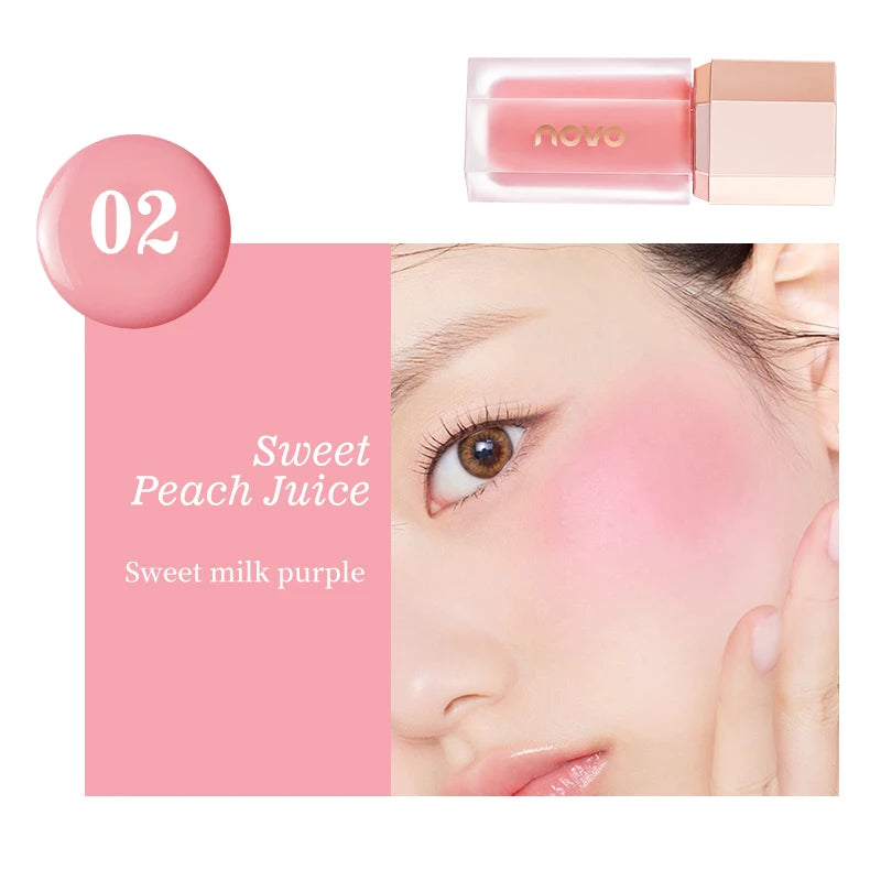 NOVO Oxygen Moisturizing Liquid Powder Blusher Is Smooth and Smooth, Easy To Push Away Daily Life Enhancing Color Makeup