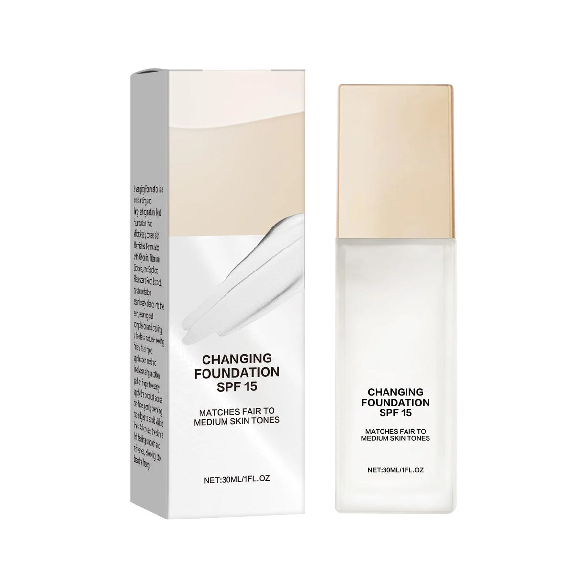 Hydrating Color-Adjusting Foundation SPF 15 30ml - Natural Coverage for Fair to Medium Skin, Lightweight with Hyaluronic Acid. - AliExpress 66