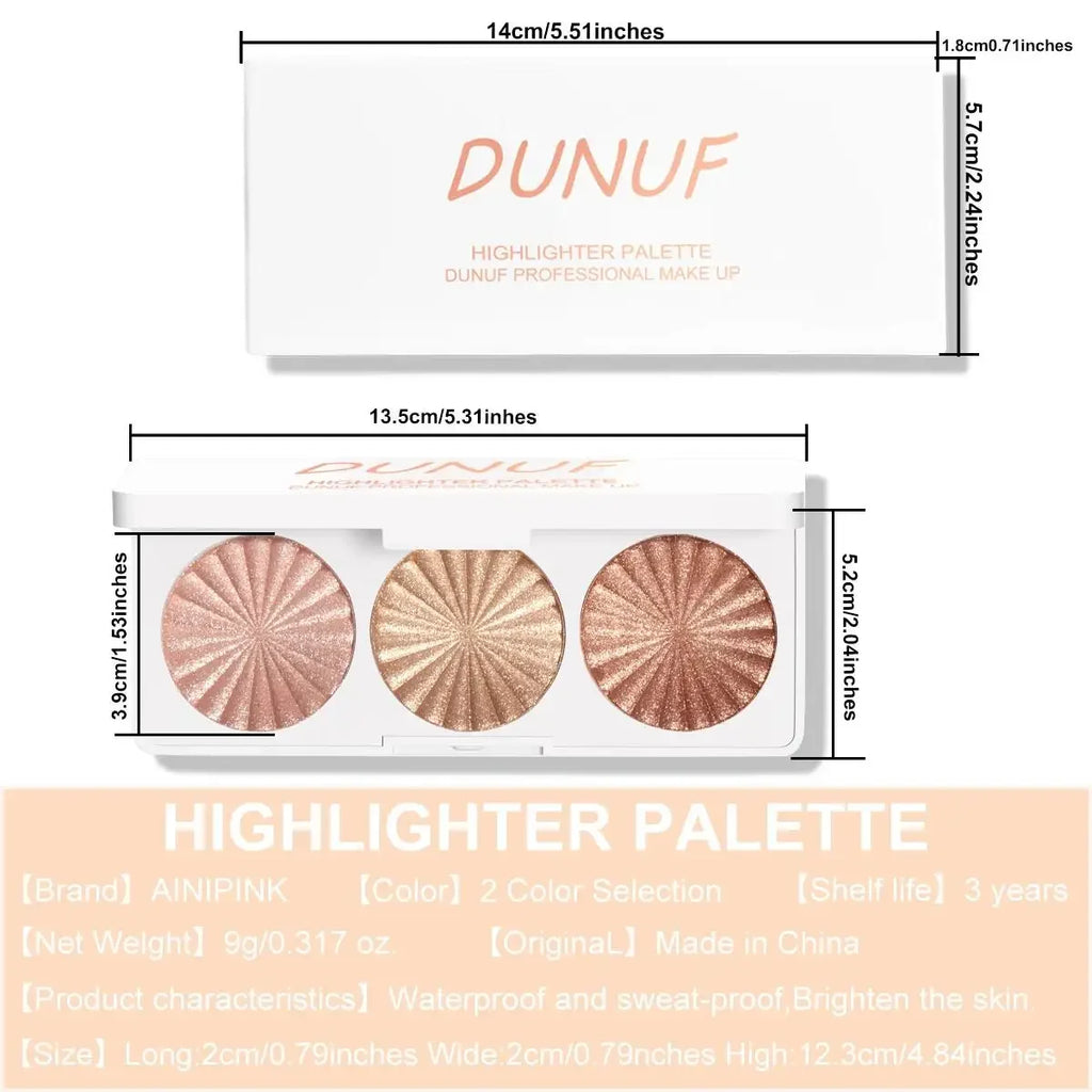 Highly Pigmented Waterproof Baked Highlighter Palette Blush Contour 4in1 Face Makeup Long Lasting Beauty Cosmetics - AliExpress 66