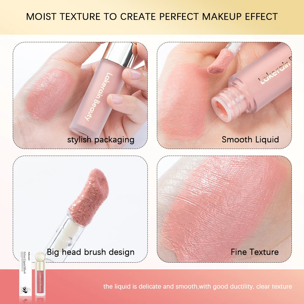 7.5ml Matte Liquid Blush Velvet Blusher Orange Peach Face Pigment Lasting Beauty Natural Cheek Tint Cream Waterproof Blush - AliExpress 66
