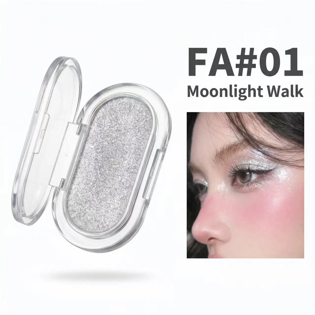1pc Diamond Highlighter Powder Palette Clear Brighten Face Contour Powder Pink Glitter Eye Makeup High Gloss Eyeshadow Cosmetics