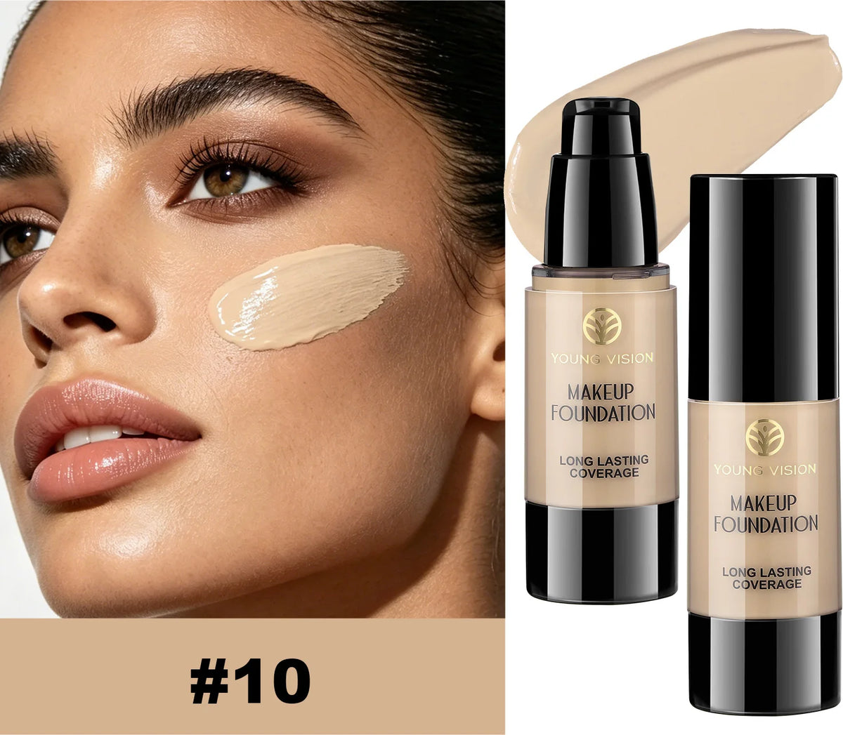 Long-Lasting Waterproof Liquid Foundation with Oil Control & Moisturizing, High Coverage Sweat-Resistant Concealer for Women, - AliExpress 66