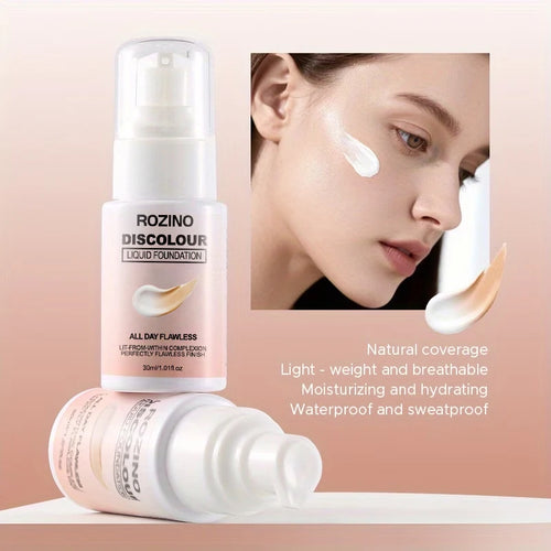 24-Hour Long-Lasting Moisturizing Liquid Concealer, Brightens and Covers Blemishes, Color-Changing Foundation BB Cream