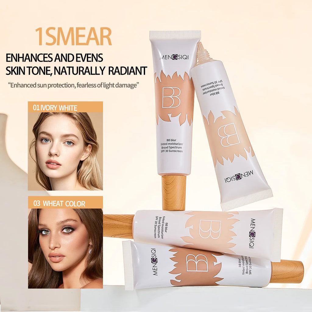 SPF30 BB Cream Base Makeup, Covering Defects, Spots on the Face, Black Eye Circles, Oil Control, Natural Summer Makeup