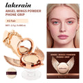 Angel Wings Phone Grip & Pressed Powder Soft Blur Makeup Finish Fine Soft-focus Powders Oil Control 2 IN 1 Phone Grip & Powder