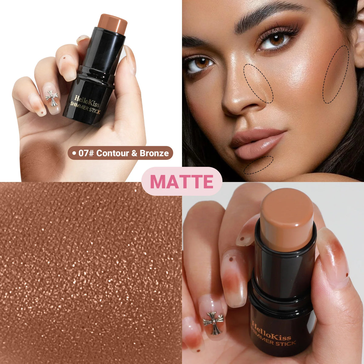 15 Color Waterproof Shimmer Face Bronzer Highlighters Glitter Corrector Contour Illuminator Stick Creamy Blush Makeup Cosmetics - AliExpress 66
