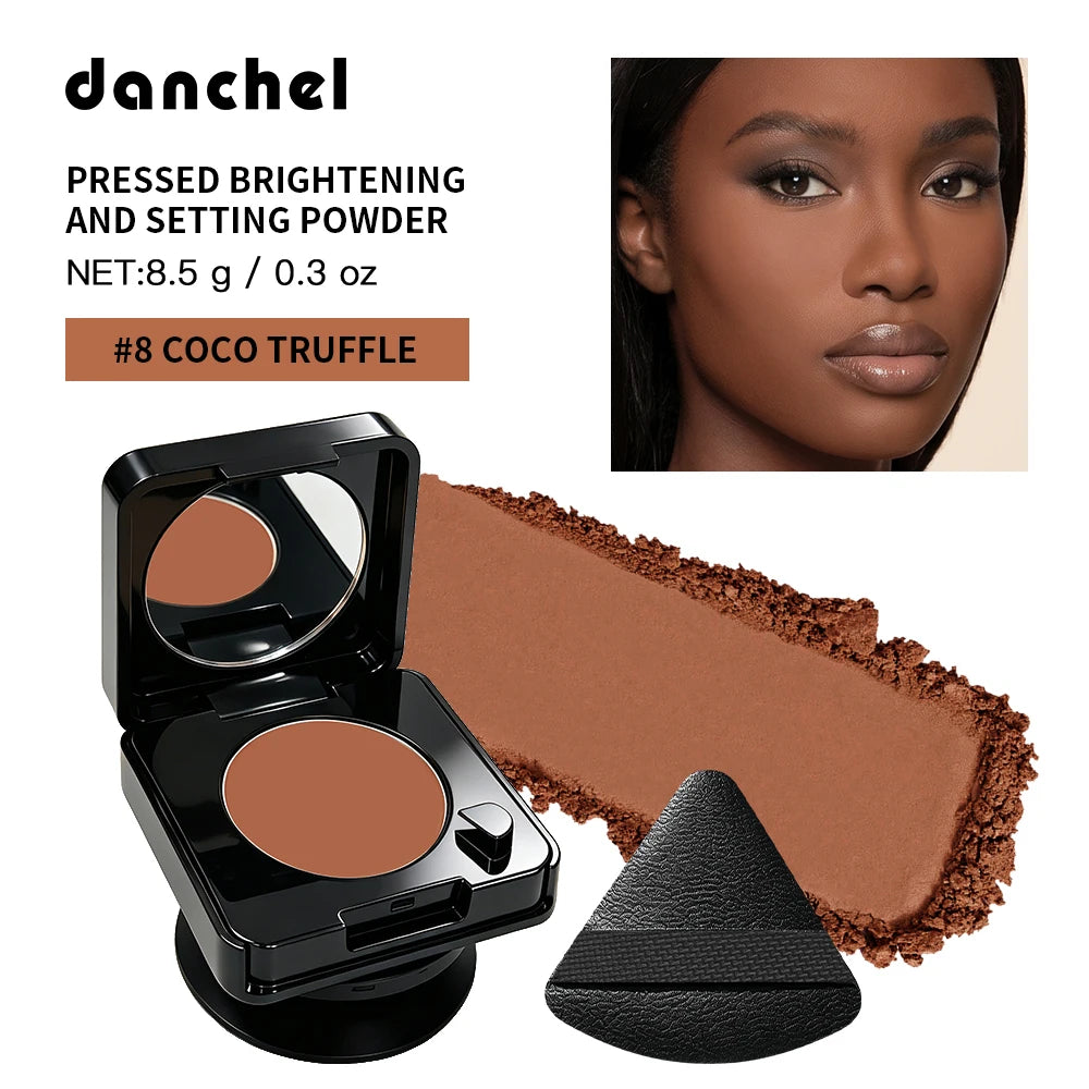 2-In-1 Oil Control & Makeup Setting Pressed Powder Long Lasting Blur Pores Matte Pressed Powder with Phone Grip Woman Cosmetics