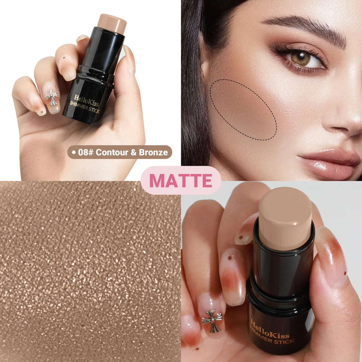15 Color Waterproof Shimmer Face Bronzer Highlighters Glitter Corrector Contour Illuminator Stick Creamy Blush Makeup Cosmetics - AliExpress 66