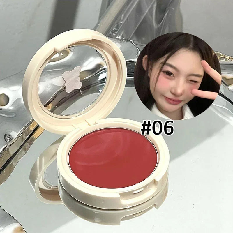 Monochrome Red Blush Cream Face Mineral Pigment Peach Nude Pink Matte Natural Mud Blusher Brighten Lasting Cheek Rouge Cosmetic - AliExpress 66