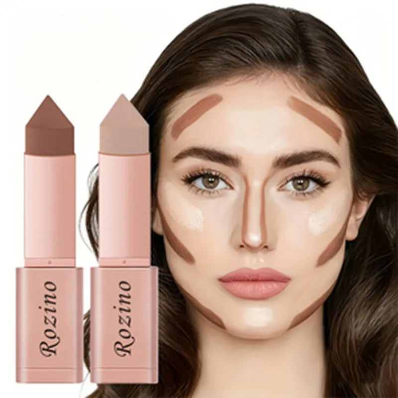 Three-in-One Foundation Stick, Concealer Stick and Blush Stick, Long-Lasting and Natural Easy and Convenient for Applying Makeup
