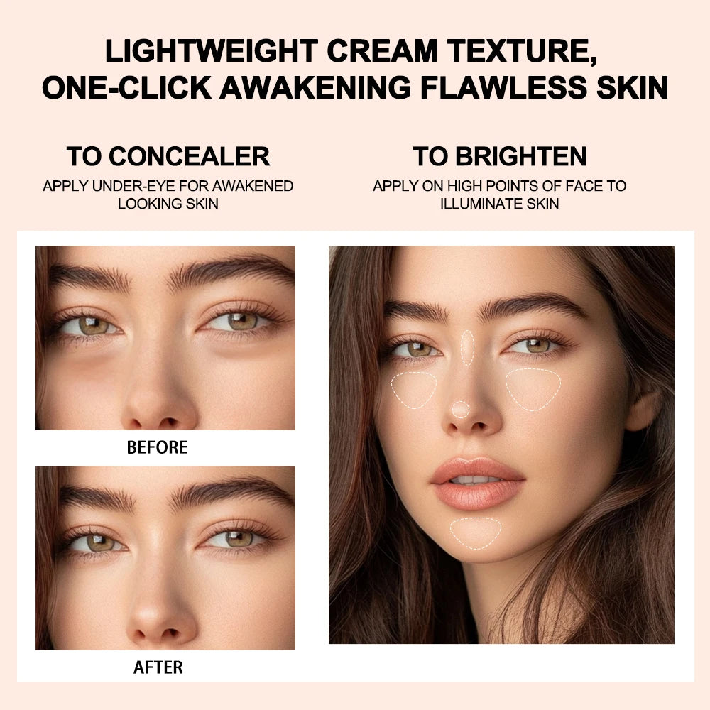 Waterproof Concealer Click Pen 3 Colors Natural Glowing Lightweight Full Coverage Sweat Proof Concealer Pencil Woman Makeup - AliExpress 66