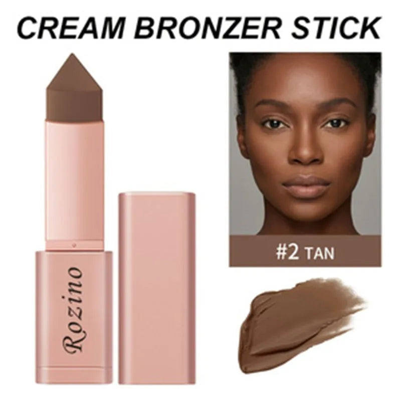 Three-in-One Foundation Stick, Concealer Stick and Blush Stick, Long-Lasting and Natural Easy and Convenient for Applying Makeup